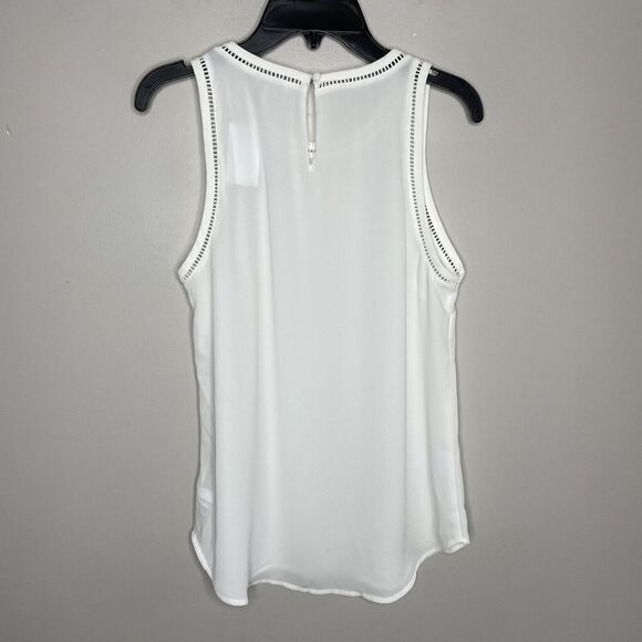 J CREW Womens Ivory Sleeveless Top NEW Ladder Trim Lightweight AD366 $49 Sz 00 - Picture 4 of 8